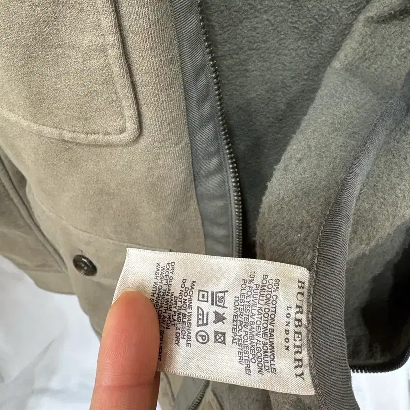 Burberry Men’s Khaki Fleece Jacket, S/95, Authentic thumbnail 7