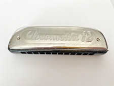 VTG Hohner Chrometta 12 Chromatic Slide Harmonica Key of G Parts Repair Read