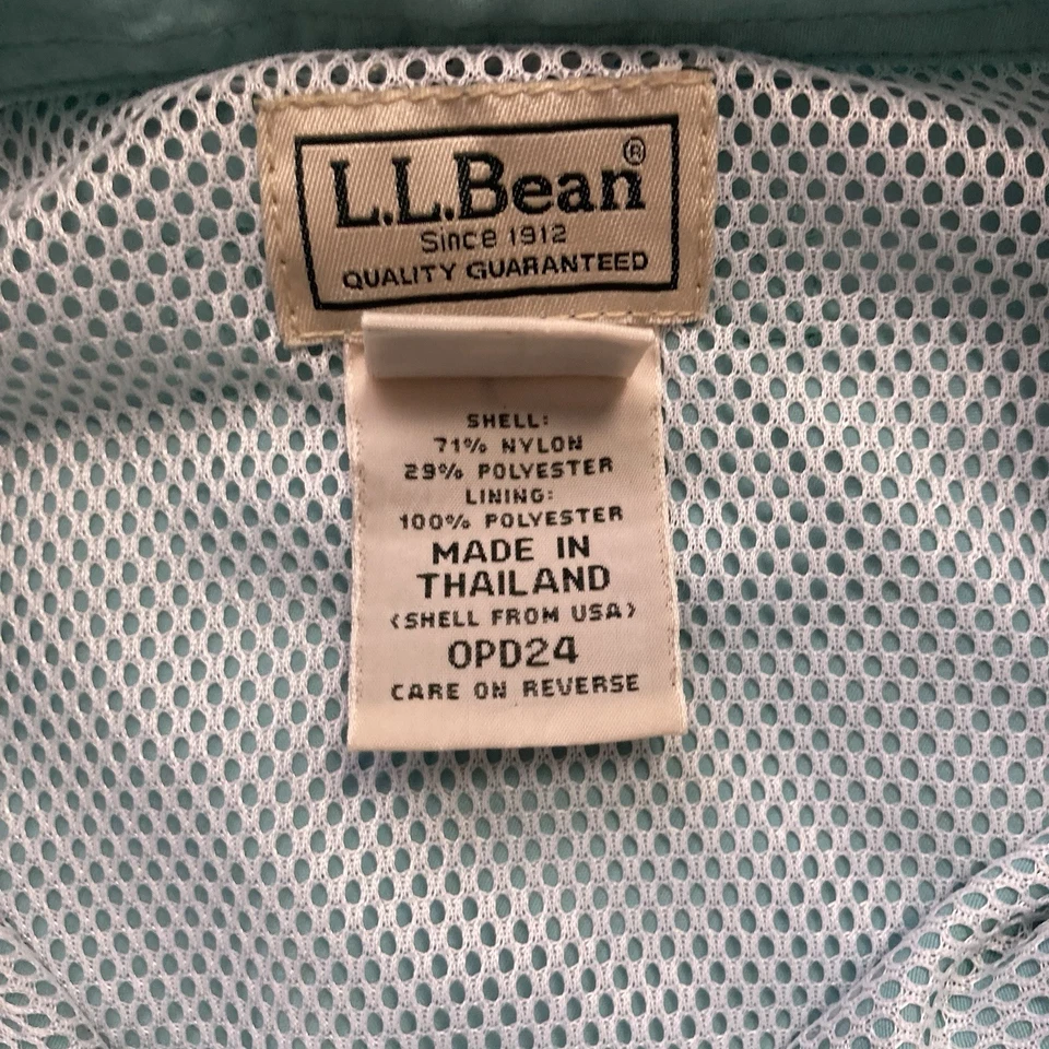 LL Bean Shirt Men's Large Nylon Blend Roll Tab L/S Vented Fishing Utility 0PD24 - Image 4 of 4