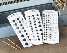 3 Pc Steel Drill Gauge Set For Fractional, Number, and Letter Drill Bits (2-1-7)
