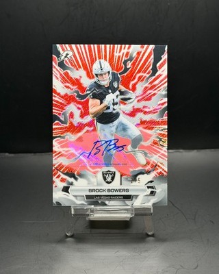 2025 Topps Resurgence #52 Brock Bowers Auto /5 Red Static 
