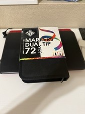 Dual Brush Marker Pens 72 Colors Art Markers Set Fine and Brush Tip Kids Gift