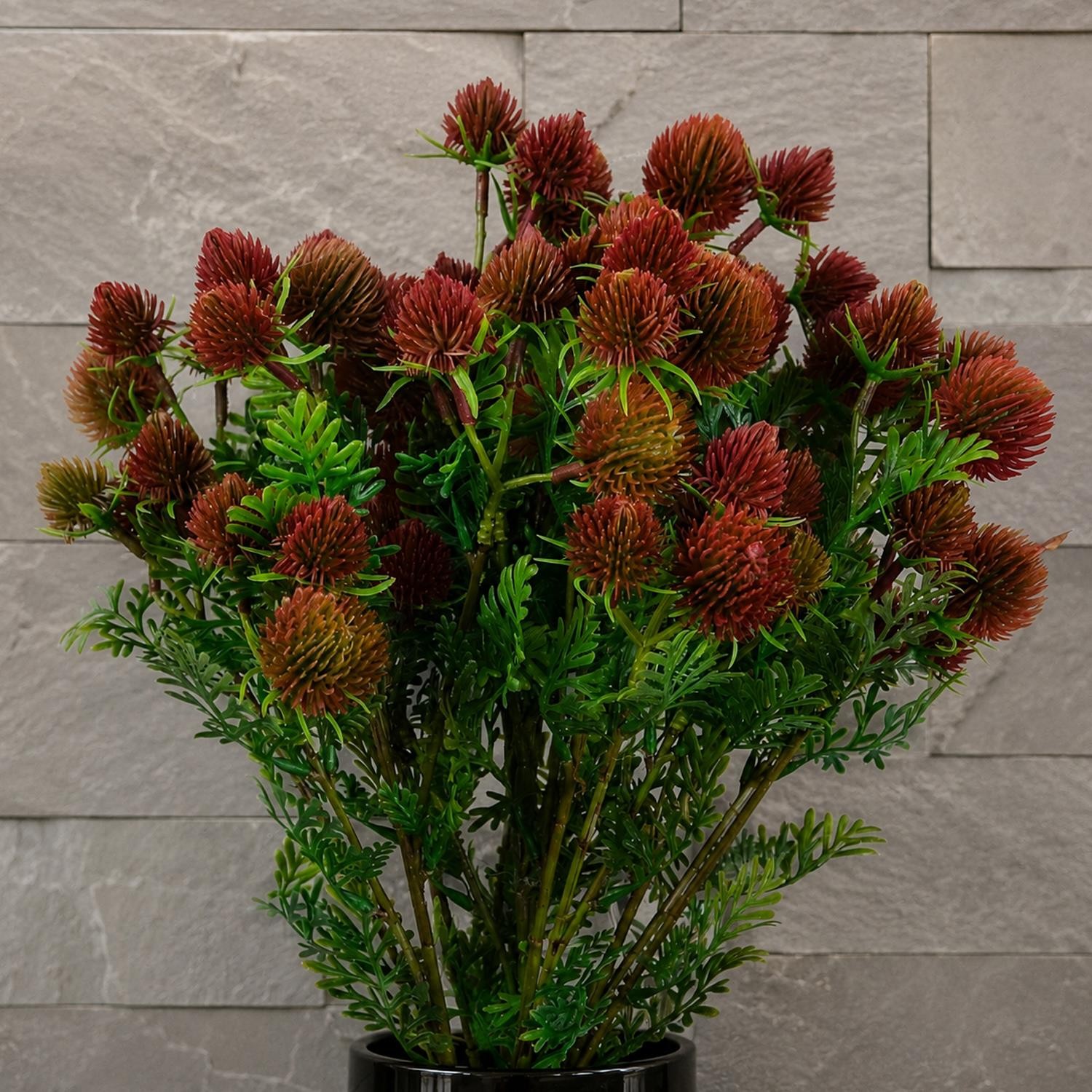 Artificial Plant Red Realistic Faux Indoor Home Office Decor