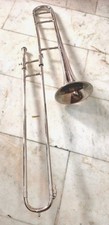 TROMBONE SLIDE MADE OF PURE BRASS METAL IN CHROME POLISH CASE BOX FREE SHIPP