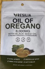 Resilia Oil of Oregano 6000mg with Black Seed Oil Softgels   60 Capsules