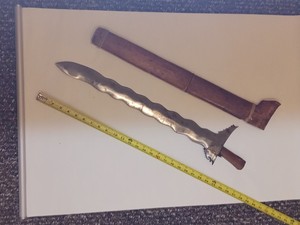 Antique Moro Kris Sword Philippines Wavy Blade Kali