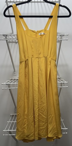 Jolie & Deen Yellow Tie Back Silk Dress