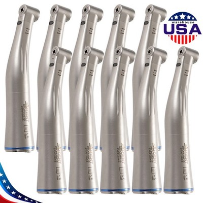 1-10* SANDENT Dental Fiber Optic LED 1:1 ratio Contra Angle Low Speed Handpiece