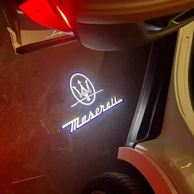 2 Stück Maserati Emblem Light Shadow Light für Ghibli Levante Quattroporte SQ4 SQ2 Q - Bild 1 von 4