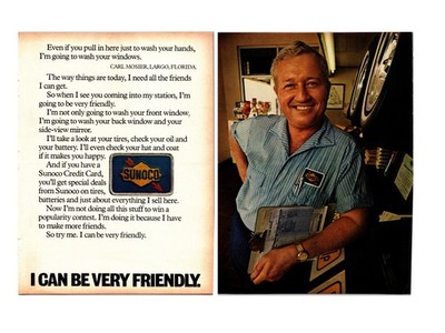 Original 1972 Sunoco Motor Oil Service - Original Print Ad (16x11) Advertisement