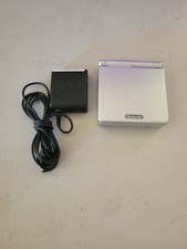 Nintendo Game Boy Advance SP System GBA SP 001 Silver Console W/ Charger