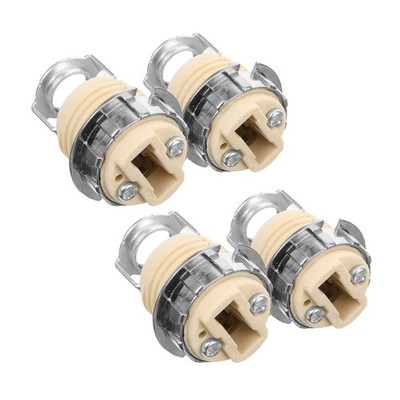 4 Pcs Porcelain Light Socket Lightbulb Electric Lamp Replacement