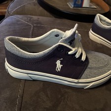 Polo Ralph Lauren Sneakers Boys Shoes Size 1 Blue/Denim Canvas