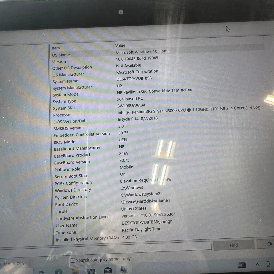 HP Pavilion x360 Convertible 11m-ad1xx Laptop Pentium N5000 4GB Win10 B&O 11in - Image 2 of 4