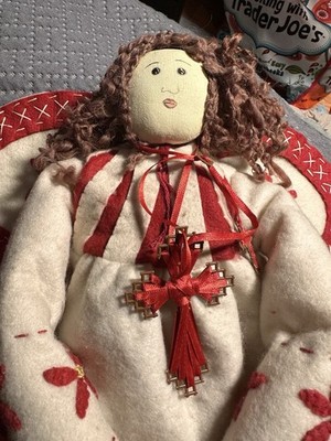 Christmas Angel Doll By Tender Heart Treasures Cloth Rag Folk Art Angel Doll