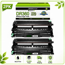 DR360 Drum Unit 2PK BK Premium for DCP-7030 DCP-7040 HL-2140 HL-2170W MFC-7340