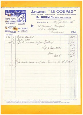 SELLES-sur-CHER (41) USINE d'APPAREILS MENAGER Coupax ''E. GESLIN Constructeur''