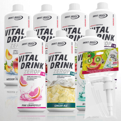 Best Body Nutrition Low Carb Vital Drink 7x 1000ml  + 1 Dosierpumpe 10,28 /Ltr