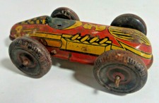 windup tin toy racecar vintage