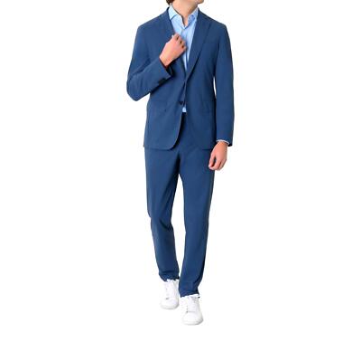 HUGO BOSS Herren Slim Fit Anzug Performance Stretch Blau Hell 2 Tlg 48-54