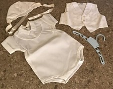Vintage Madonna Baby Boy White Christening Outfit