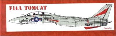 STICKER - F 14A TOMCAT / U.S. NAVY