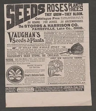 VINTAGE AD FROM THE HOME MAGAZINE, FEBRUARY 1892 VAUGHAN'S SEEDS & PLANTS & MORE