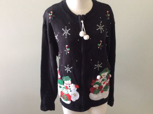 Carly St Claire Cardigan Sweater Knit Christmas M… - image 1