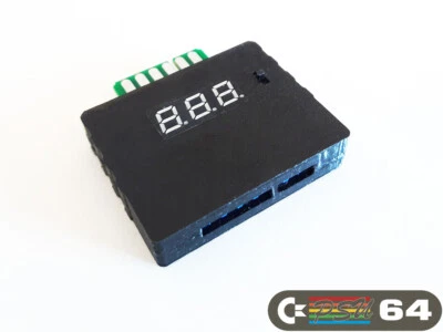 Voltímetro Commodore C64. Compatible con ordenadores C64, C128 y VIC-20. ¡Ajustable!