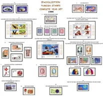 TURKEY 1996, COMPLETE YEAR SET, INCLUDES OFFICIAL AND DEFINITIVE STAMPS, MNH