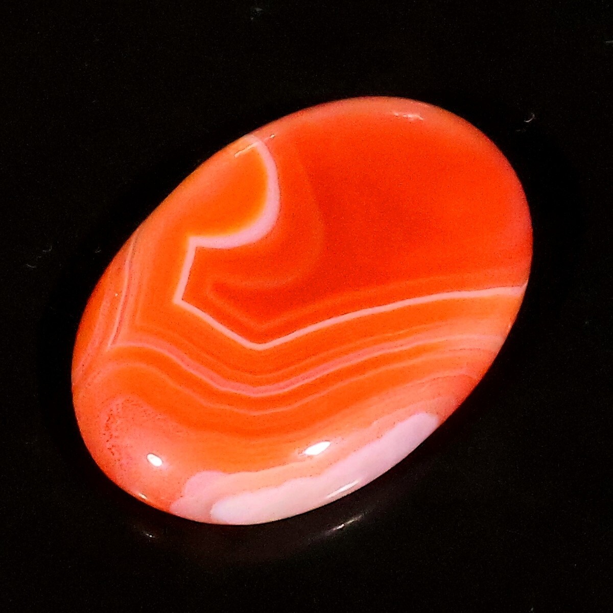 28 CT 6X20X29 mm NATURAL ORANGE SUPERIOR AGATE OVAL CABOCHON GEMSTONE CC-479