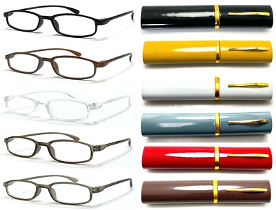 Röhrenetui Lesebrille +0,5~+4,0 leicht tragbar leicht zu tragen Tasche L101H