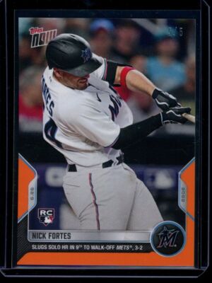 2022 Topps Now #416 Nick Fortes RC Orange Parallel Card #d 5/5