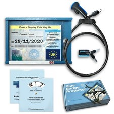 Blue Badge Protector Disabled Anti Theft Holder Lock and Clock Bundle Wallet