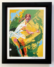 LeRoy Neiman "Chris Evert" Signed Pop Art Mounted and with New Frame