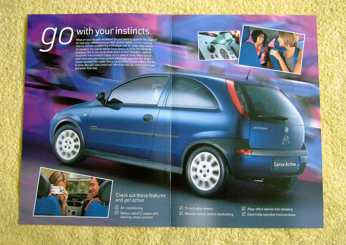 ACCENTUS Music C Major EuroArts 2017カタログ Vauxhall Corsa C Active special edition brochure December 2002