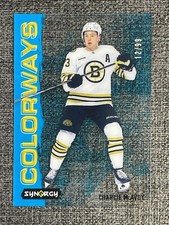 Charlie McAvoy 2024-25 Upper Deck Synergy Hockey Blue Neon Colorways /99 #L-84