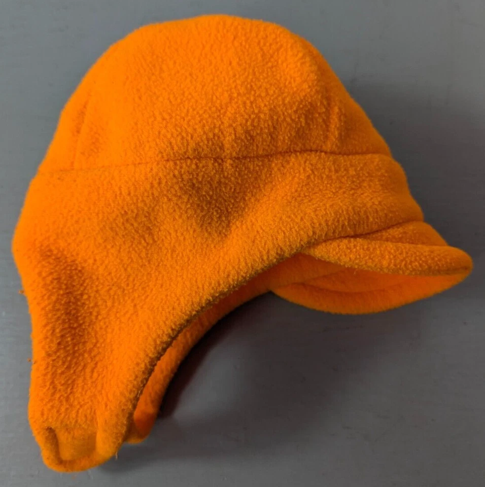 Minikins Niño Pequeño Naranja Polar Sombrero Orejeras Polartec Invierno Talla Pequeña Foto 3 de 4