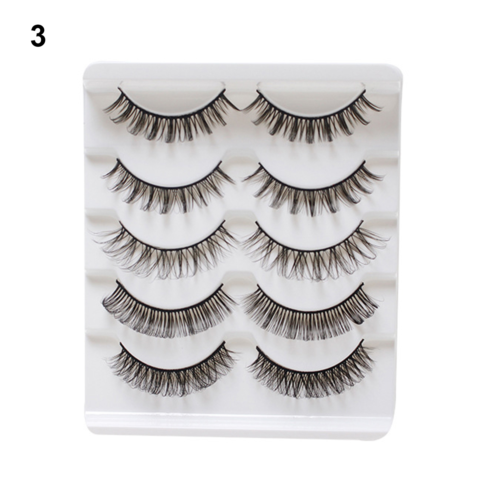 5pairs/box Thick False Eyelashes Natural Safe Threedimensional False