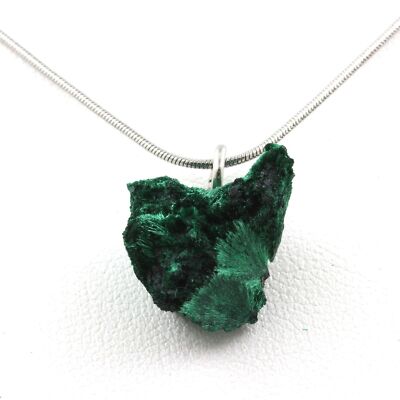Collier Malachite Brut 18.25 Carats - Mine Kipushi, Congo - Neuf Avec étiquettes