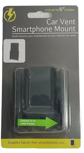 Smartphone Holder Fits Assorted Sizes Up To 6” Cell Phones Fits In Car Auto Vent - Picture 2 of 7