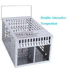 Mouse Trap Rat Trap Rodent Trap Live Catch Cage w/ 2 Door, Easy to Set Up &Reuse