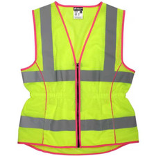 MCR Safety LVCL2ML Type R Class 2 Ladies Safety Vest - Yellow/Lime Size S