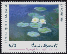 Timbre - FRANCE - Tableau de MONET - Nymphéas - 1999 - Neuf ** - YT3247