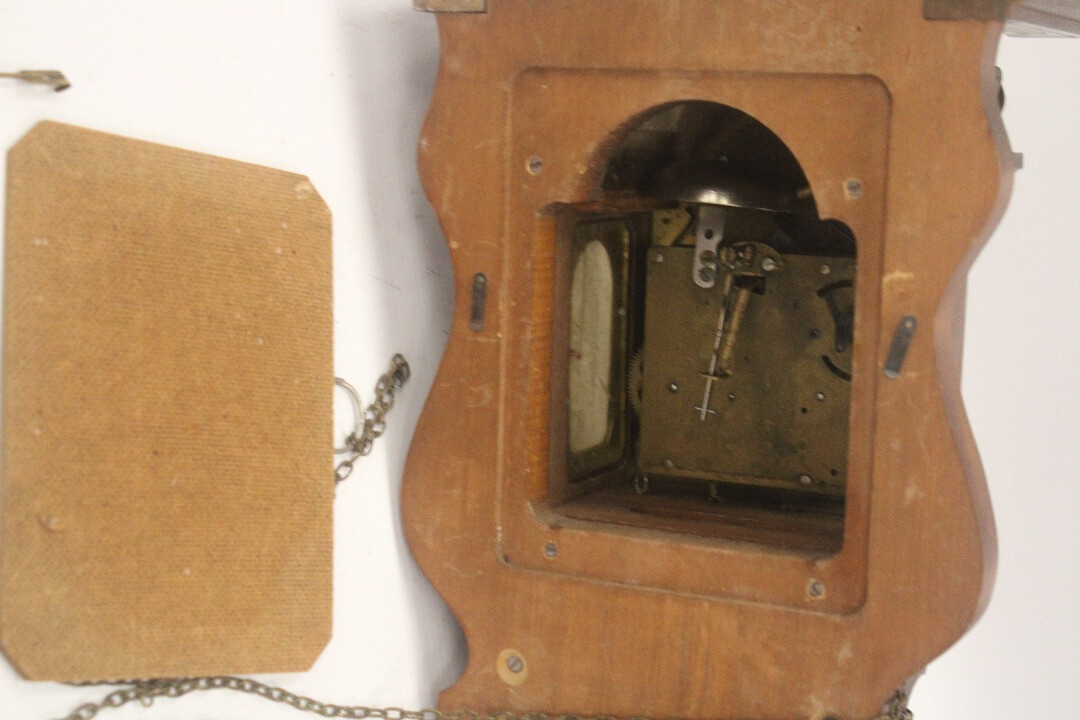 Vintage FRANZ HERMLE & SOHNE Chain/ WeightDriven Wall Clock w/ Moon