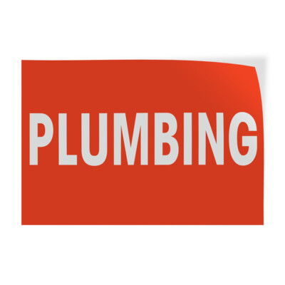 Decal Stickers Plumbing Outdoor Advertising Printing Vinyl Store Sign Label