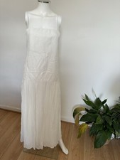 ZARA NEW WOMAN SS24 OYSTER-WHITE CONTRAST DRESS - ZW COLLECTION REF:2915/320