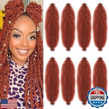8 Packs Ginger Springy Afro Twist Hair 24 Inch Pre Fluffed Spring Twist Hair