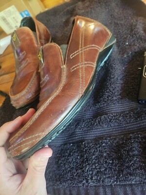 Michael Toschi Slip On Leather Loafers, Brown size 9 Michael Toschi Machster CIS Equipped Brown Suede Leather  main image 4