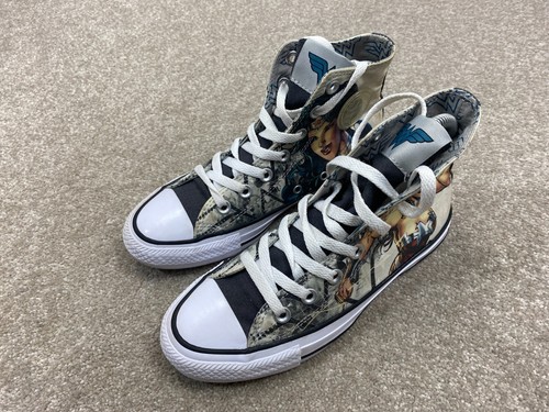 Converse x DC Comics Wonder Woman Sneakers Hi-Top Trainers Size UK 4 EU36.5 - Picture 2 of 18